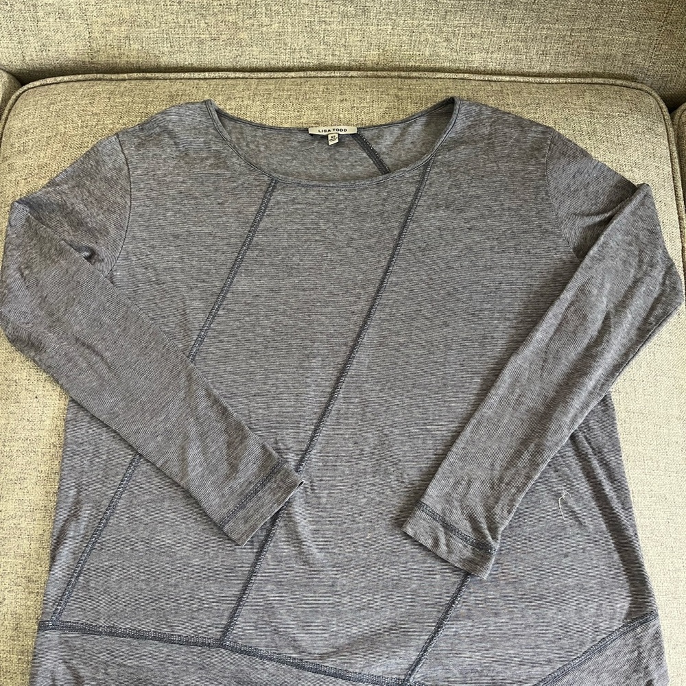Lisa Todd navy Long Sleeve Top